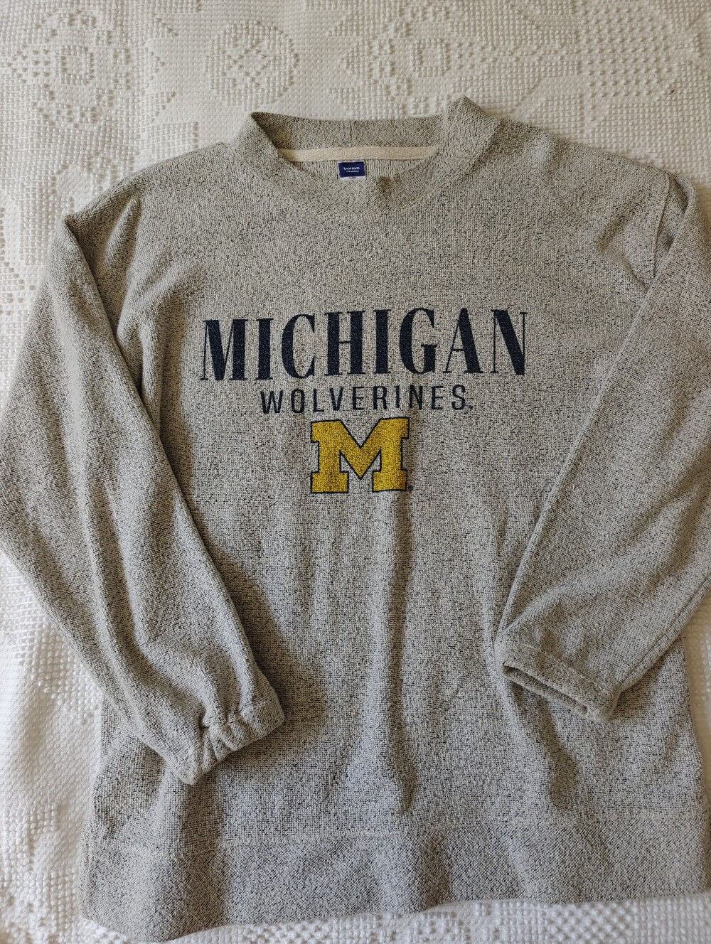 Michigan Wolverines Grey Crewneck Sweatshirt